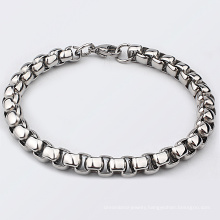 Men's Jewelry Stainless Steel 6MM Thick Rolo Round Box Link Chain Bracelet